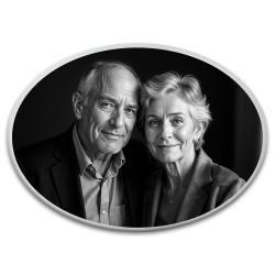 Zdjęcia podwójne na porcelanie owalnej